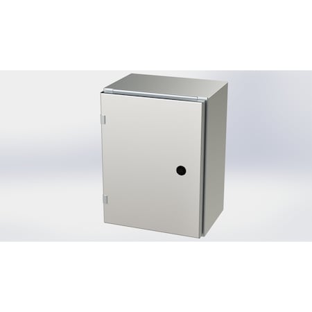 Saginaw Control & Engineering 1/4 Turn Latch Electrical Enclosures, 16 in H, 8 in D, 12 in W, NEMA 3R, 4, 4X, 12, 13 SCE-16EL1208SSLP